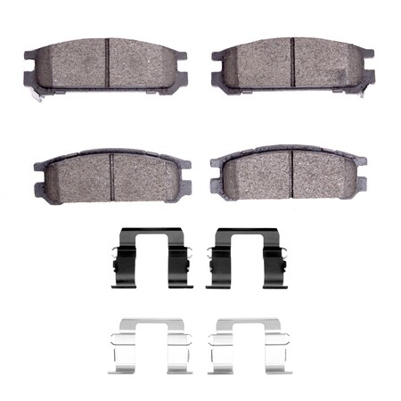 Dynamic Friction Co 3000 Semi-Metallic Brake Pads and Hardware Kit, Low Dust, 100% Copper Free, 100% Asbestos-free, Rear 1311-0471-02